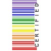 CafePress Certified Rainbow Barcode Side Rectangle Bumper Sticker Car Decal