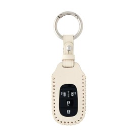 LiLiE New NBOX N-BOX Custom JF5 JF6 Freed 3rd Generation Vezel Step Wagon RP8 RP7 RP6 Civic Genuine Leather Smart Key Case, white