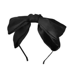 Xiyantiji Bow Headbands Black Bowkont Headband for Women Headwear Big Hair Bows for Party Decorations Bow Hair Accessories Headdress Large Top Knot Headband for Girls Hairband