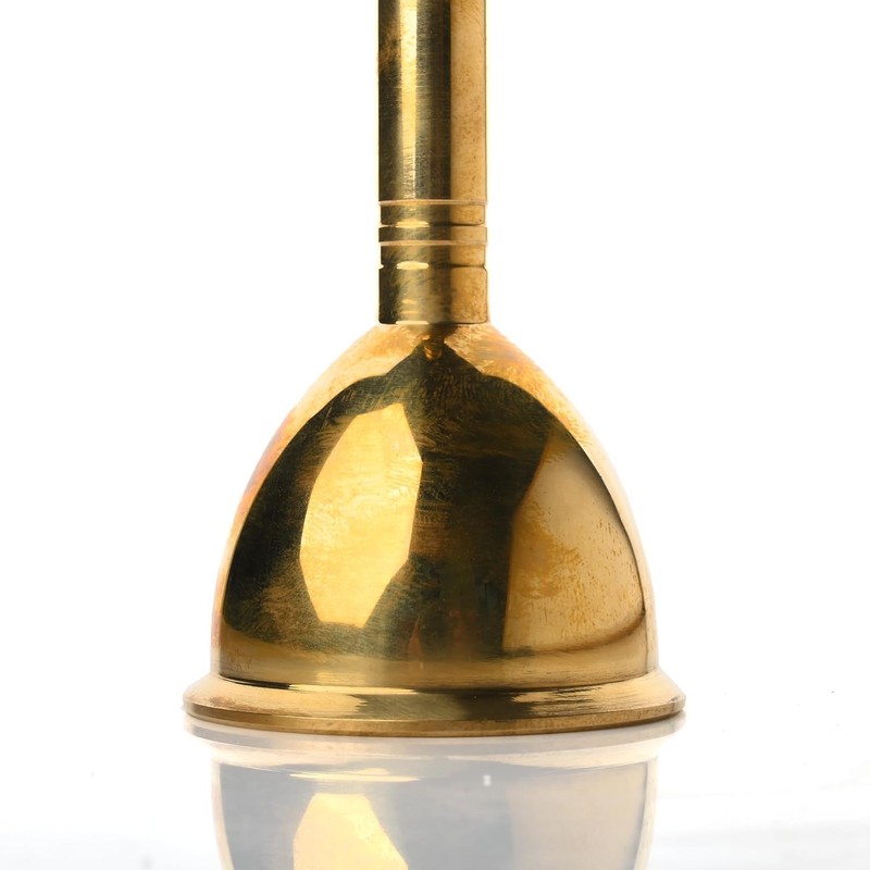 Indian Traditional Solid Brass Pooja Puja Bell Ghanti, Small Hand