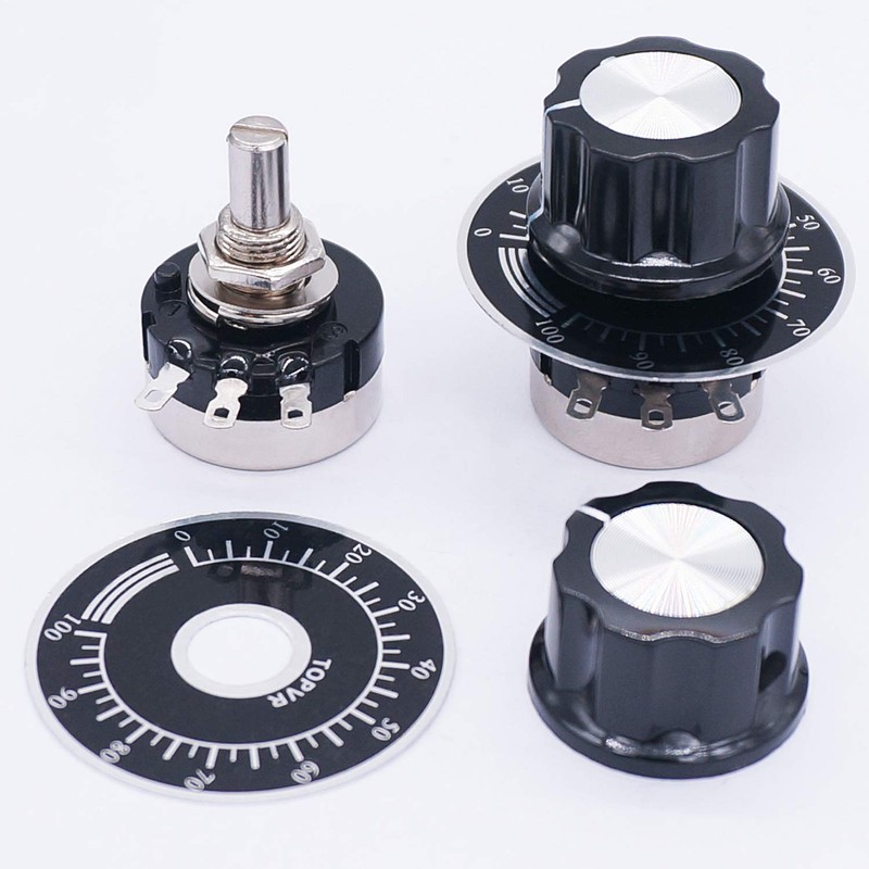 Taiss / 2pcs RV24YN20S Single Turn Carbon Film Rotary Taper