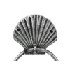 Antique Silver Cast Iron Seashell Towel Holder 8.5 - Seashell