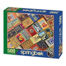 Springbok's 500 Piece Jigsaw Puzzle Matchbox Railroad - Made in USA