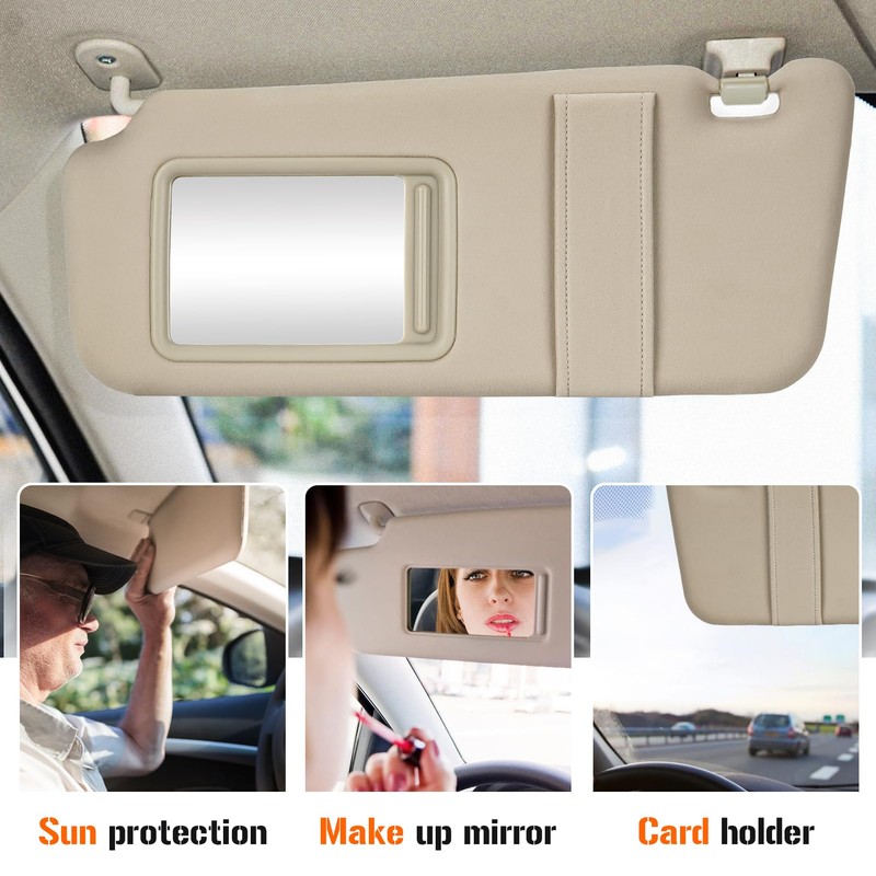 Sun Visor with Light for Toyota Camry 2007-2011 with Sunroof,