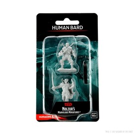 D&D Nolzur’s Marvelous Miniatures: Wave 15: Human Bard Male – Unpainted/Primed Dungeons and Dragons Miniature by WizKids – Compatible with DND and Other Tabletop RPG Games TTRPG