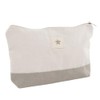 Two-Tone Cotton Toiletry Bag Large 30 x 6 x 18