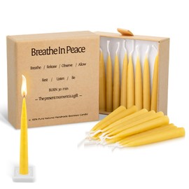 30 Minute Beeswax Meditation Candles 24Pcs, Prayer Gift for Relaxation