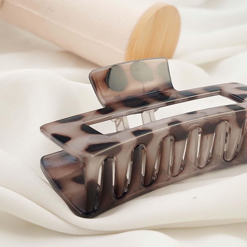 Ling & Bai 4Pcs Large Hair Claw Clips Fashion Leopard