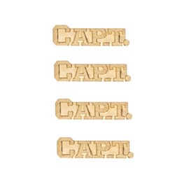 Captain Pin. Chenille Pins Pack of 4. Varsity Letter Pins for Recognition and Achievement