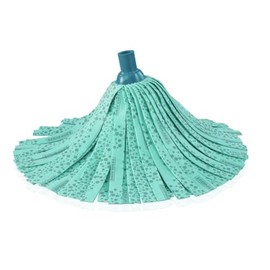 Leifheit Replacement Head Classic Mop Viscose Plus for Stains on Tiles and Stone Floors, Extra Absorbent Viscose, High Dirt Absorption Thanks to Microfibre, Washable at 60°C, Flexible Mop Head Strips