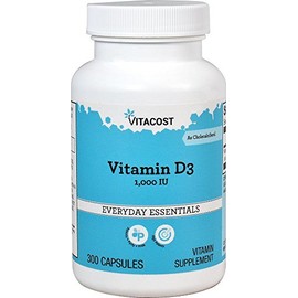 Vitacost Vitamin D3 (as Cholecalciferol) -- 1000 IU - 300 Capsules