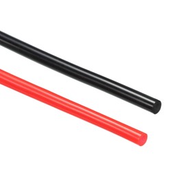 MECCANIXITY Silicone Tubing Hose Kit 1/8"(3mm) x 3/16"(5mm) 3.3ft Black Red Flexible for Water Hose Air Tube