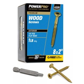 Hillman 153 Piece Premium Bronze Wood Screws for Deck Building with T25 Bit Included