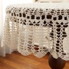 Gracebuy Beige 31 Inch Round HANDMADE Cotton Crochet Lace Placemat