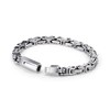 Fynch-Hatton Stainless Steel Byzantine Chain Bracelet, 21 cm, Stainless Steel,