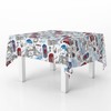 Xtremepads London Landmark Symbols Pattern Pattern - Square Linen Tablecloth,