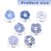 Blue Checkered Scrunchies Hair Ties for Women Blue And White