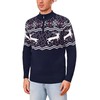 Wayleb Christmas Jumper Men's Half Zip Christmas Jumper with Reindeer