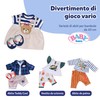 BABY born Teddy Abito a righe con applicazione di orsetto