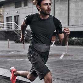 VULKIT Waist Fanny Pack Running Belt for Women Men Waterproof Bum Bag with Adjustable Buckle Elastic Strap for Under 7'' Phones Hiking Walking Gift Travel Outdoors