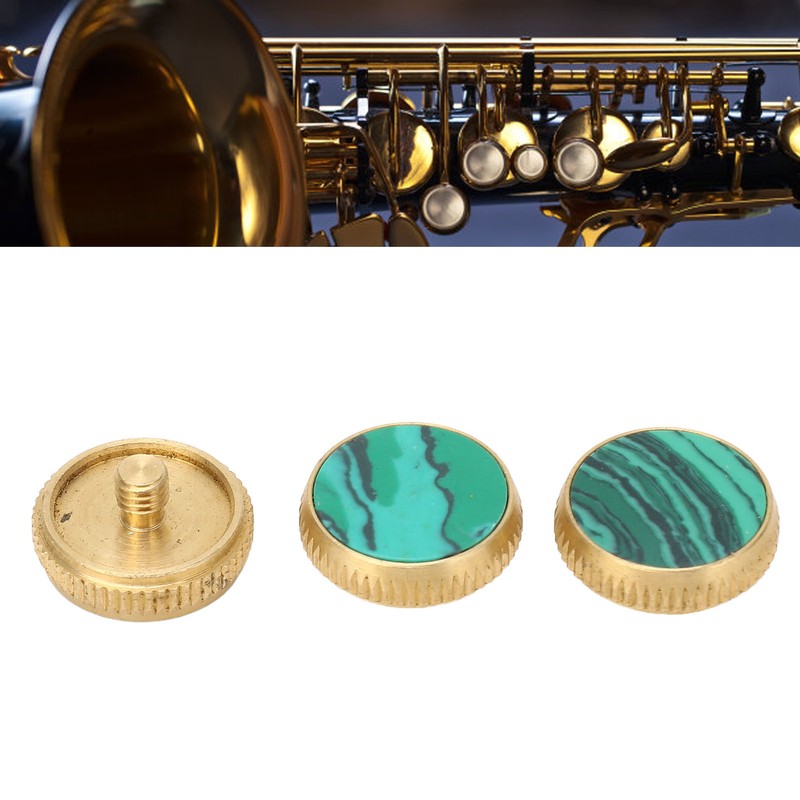 3 Pcs Trumpet Valve Cap Embedded Green Standard Metal Finger