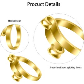 2Pcs Crochet Ring, Adjustable Knitting Crochet Loop Ring, Metal Open Yarn Guide Finger Holder Yarn Tension Rings For Finger For Faster Knitting, Knitting & Crochet Supplies For Mother Grandma Present