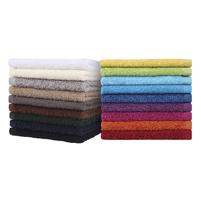 NatureMark Pack of 10 Face Cloths 100 % Cotton Terry