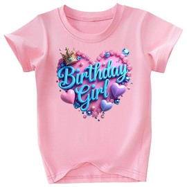 IDOPARAS Birthday Girl Shirts 6th 7th Birthday Outfits T-Shirt for 6 7 Year Old Girls Birthday Gifts