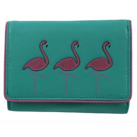 Mala Leather Ladies Tri-Fold Purse/Wallet Freya Collection - Turquoise