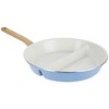 GoodCook Healthy Ceramic Titanium-Infused 12" Divided Skillet, Light Blue –