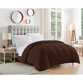 Dorm Room Essentials College Bedding Comforter 1 Piece Twin/Twin XL Size Solid Color Duvet Insert for College Students Boys and Girls, Twin/Twin XL, Chocolate Brown