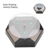 360 Rotating Solar Power Showcase LED Light Turntable Watch Jewelry