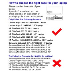 Honeymoon Case Cover for HP EliteBook 830 G7 / 835 G7 13.3 Inch,PU Leather Folio Stand Case Compatible with HP EliteBook x360 830 G7 13.3" / HP EliteBook x360 1040 G7 14",S005-Brown