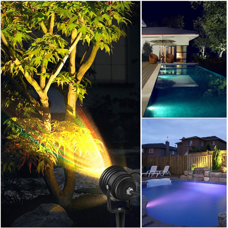 Kefflum 10 W RGB LED Garden Light Spotlight, 230 V