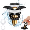Tapón Universal Fregadero de Baño, 99% Aptos (27-41mm)（Negro）