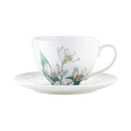 Maxwell & Williams Royal Botanic Gardens Australian Orchids Cup & Saucer 240ML White Gift Boxed