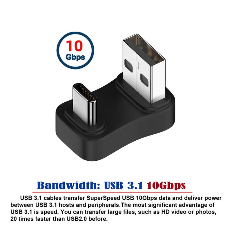 cablecc 10Gbps Type A USB3.0 Male to USB 3.1 Type