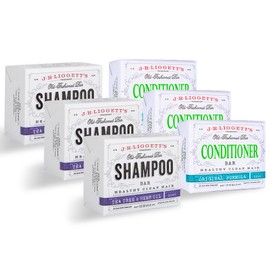 J·R·LIGGETT'S Tea Tree & Hemp Oil Formula Shampoo 3.5oz and Conditioner 1.75oz Bar Natural Plant Based | Leaves Hair Clean, Tangle-Free | Eco-Friendly, Biodegradable, Recyclable | USA Made 6 Pack