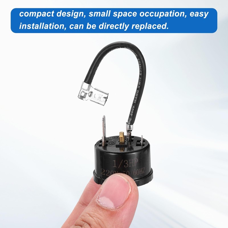 sourcing map 3pcs 1/3HP(280w) Refrigerator Overload Protector, 2 Pin Freezers