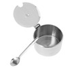 Alipis Compact Condiment Canisters Pots Set Stainless Steel Sugar Bowl