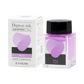 Sailor Fountain Pen Dip Pen Bottle Ink Dipton Creamy Ink Berry Creamy 13-1801-204 Bottled Ink Specifically Designed for Dip Pens