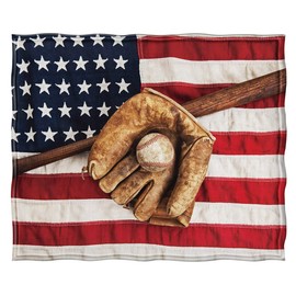 Jekeno American Flag Baseball Gifts for Men Boys Girls Women, USA Flag Throw Blankets Sport Gifts for Softball Players, Christmas Birthday Independence Day Baseball Decor Gifts for Home Bed Couch