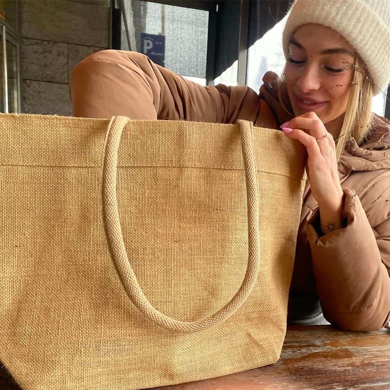 Jute JB1415LB Jute Shopper Shopping Bag Beach Bag Handbag Fair