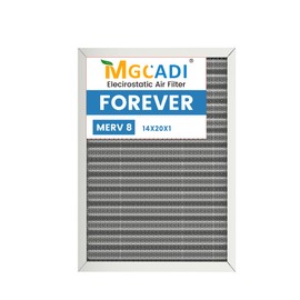 14x20x1 HVAC Furnace Air Filter, Lasts a Lifetime, Washable, the Last HVAC Filter You Will Ever Buy, Breathe Safely at Home or in the Office,Merv 8 (Actual Size:13.5x19.5x0.82 Inch)