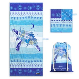 Diveblues Microfiber Beach Towel Fast Drying, Extra Large 71" x 32" Sand Free Beach Towel Super Lightweight Towels for Swimming Pool, Camping, Picnic, Yoga Gym Sports