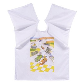 Hairdressing Cape Children's Cape "Car" Hairdressing Cape for Children, White, 70x101