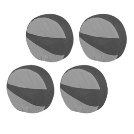 Explore Land Tire Covers 4 Pack - Tough Wheel Protector for Truck, SUV, Trailer, Camper, RV Universal Fits Tire Diameters 23-25.75 inches Black & Gray