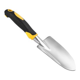 Garden Shovel Hand Trowel Mini Shovel Garden Tools Cast-Aluminum Heavy Duty Gardening Tool Soft Rubberized Non-Slip Handle Potting Tools for Planting, Transplanting, Weeding, Digging Soil (Yellow)