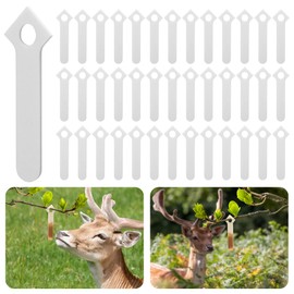moonoom 40 Pcs Deer Urine Wick, White Hunting Scent Buck Attractant,Doe Pee Wick Rut Scent Buck Lure for Whitetail Deer (40)
