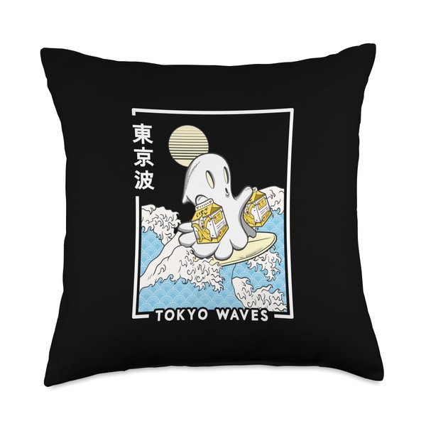 TOKYO WAVES Ghost Banana Milk Waves Anime Kawaii Aesthetic Throw